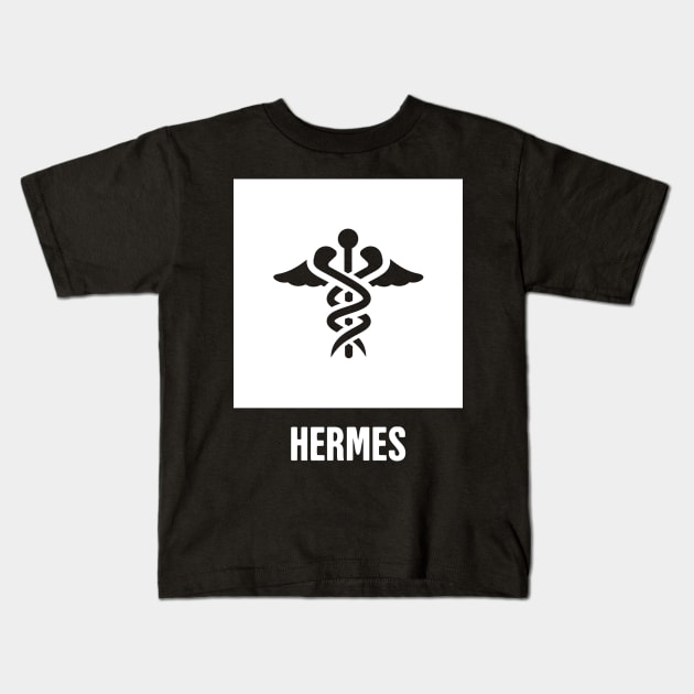 Hermes | Greek Mythology God Symbol Kids T-Shirt by MeatMan